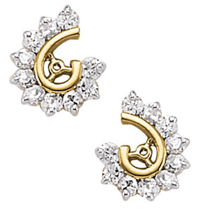 Platinum White Diamond Fashion Drop Earrings