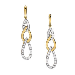 18K White Gold Diamond Fashion Earrings