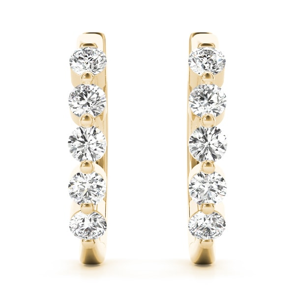 18K Yellow Gold 1/2 ct tw Fashion Diamond Earring