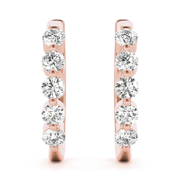 18K Rose Gold 1/2 ct tw Fashion Diamond Earring