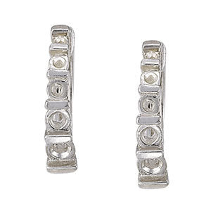 18K White Gold Round Diamond Fashion Earrings