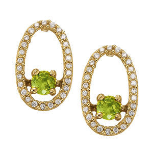 18K White Gold Round Diamond Fashion Earrings