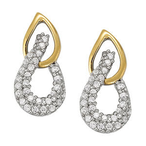 Platinum White Diamond Fashion Drop Earrings