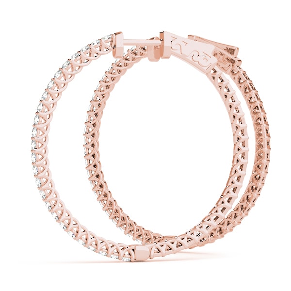 14K Rose Gold 1 ct tw Fashion Diamond Earring