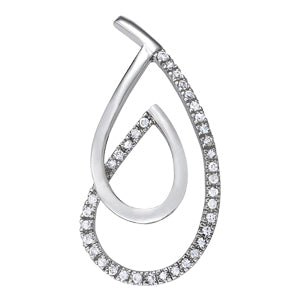 Platinum White Diamond Fashion Drop Earrings