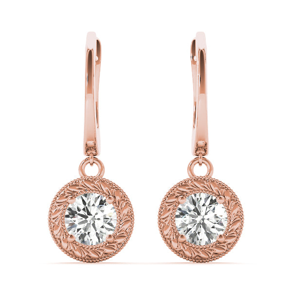 Rose Gold 1/2 CT Diamond Stud Earrings