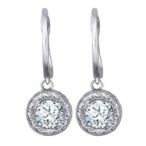 1/2 CT Platinum Round Diamond Stud Earrings
