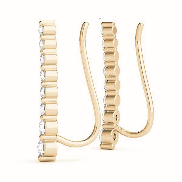 18K Yellow Gold Diamond Fashion Earrings