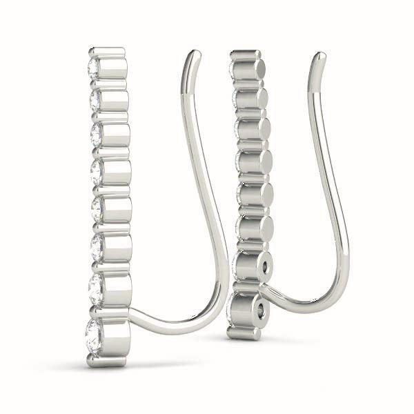 18K White Gold Diamond Fashion Earrings