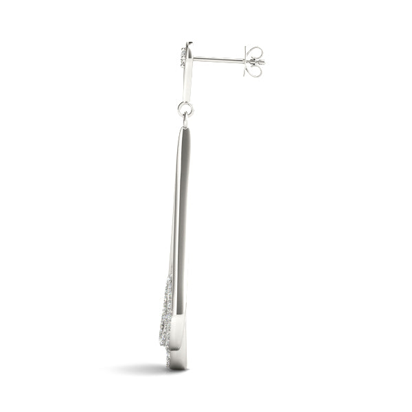 14K White Gold Diamond Fashion Earrings