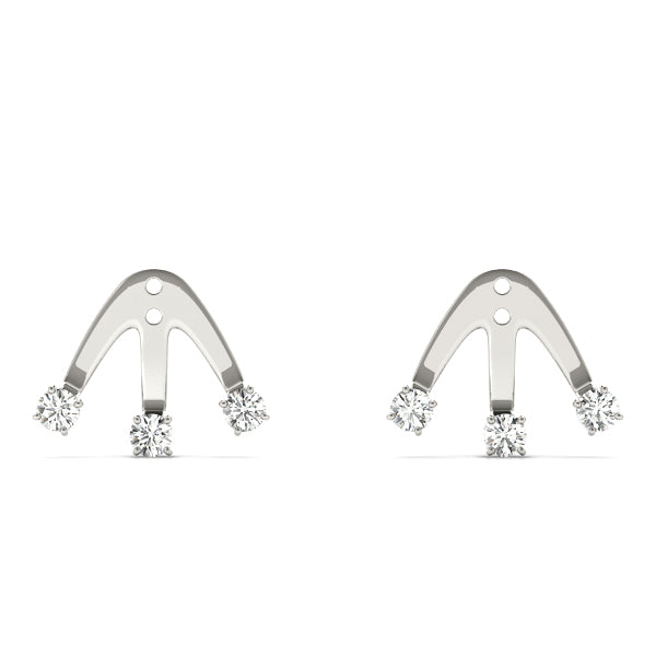 14K White Gold Diamond Fashion Earrings