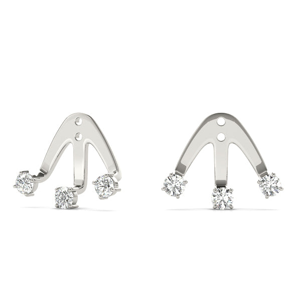 18K White Gold Diamond Fashion Earrings