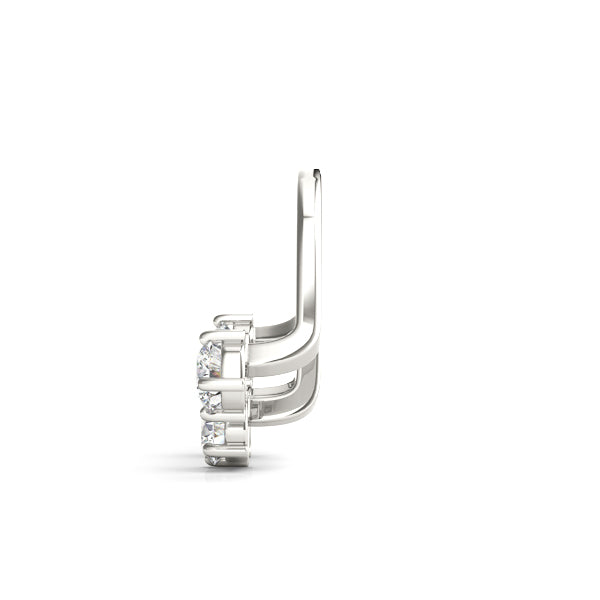 18K White Gold Diamond Fashion Earrings
