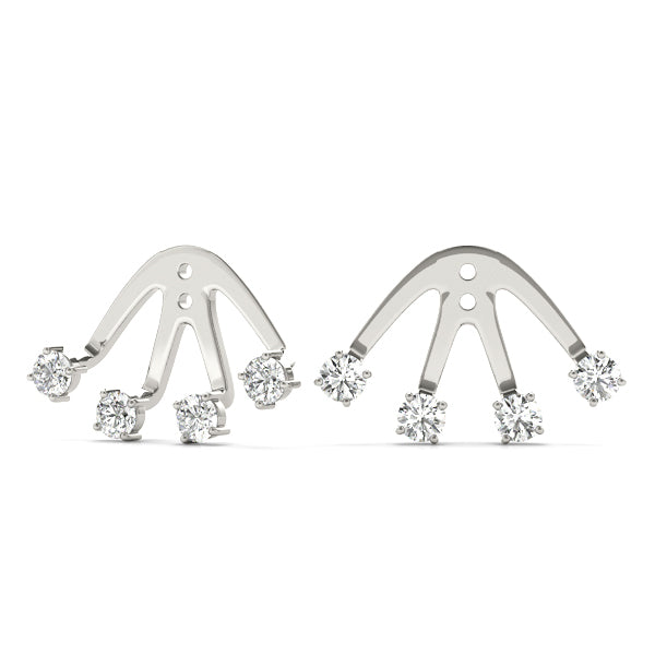 18K White Gold Diamond Fashion Earrings