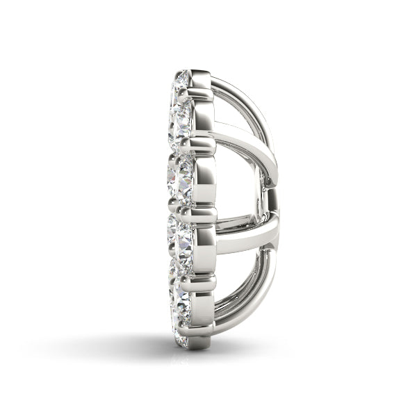 18K White Gold Diamond Fashion Earrings