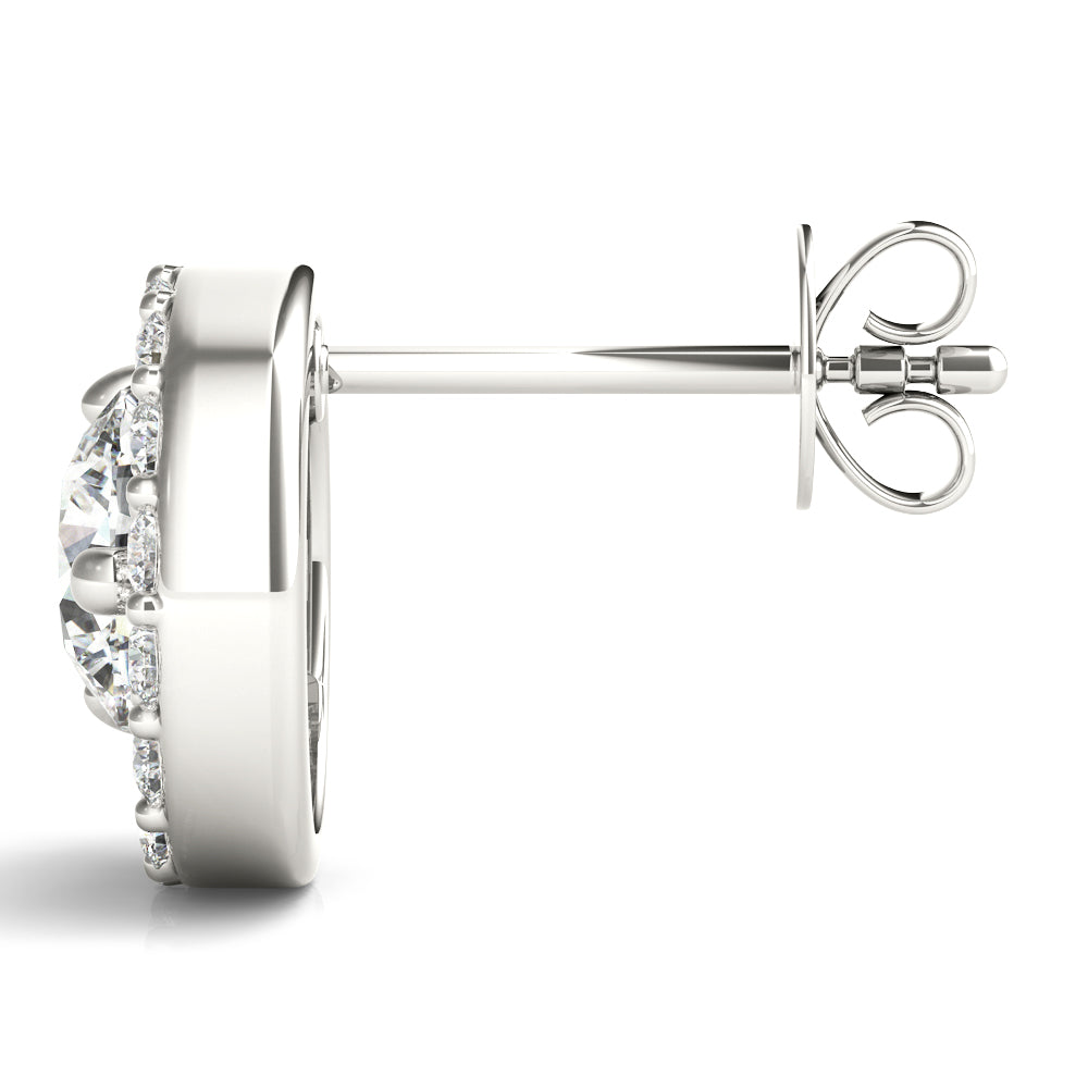Platinum White Diamond Fashion Drop Earrings