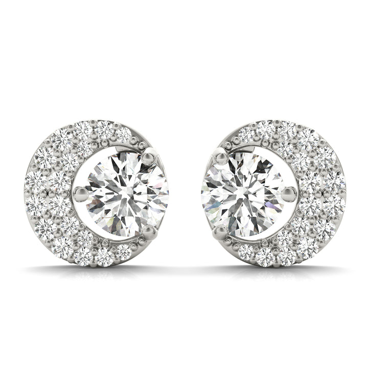 Platinum White Diamond Fashion Drop Earrings