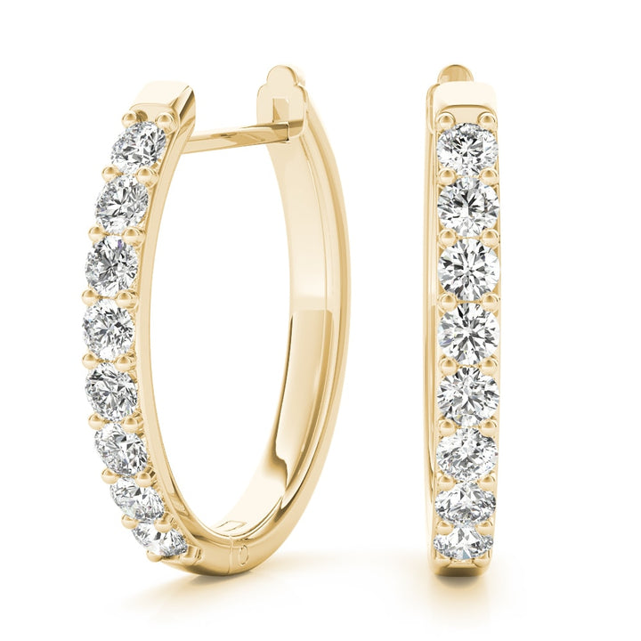 14K Yellow Gold 1/10 ct tw Fashion Diamond Earring