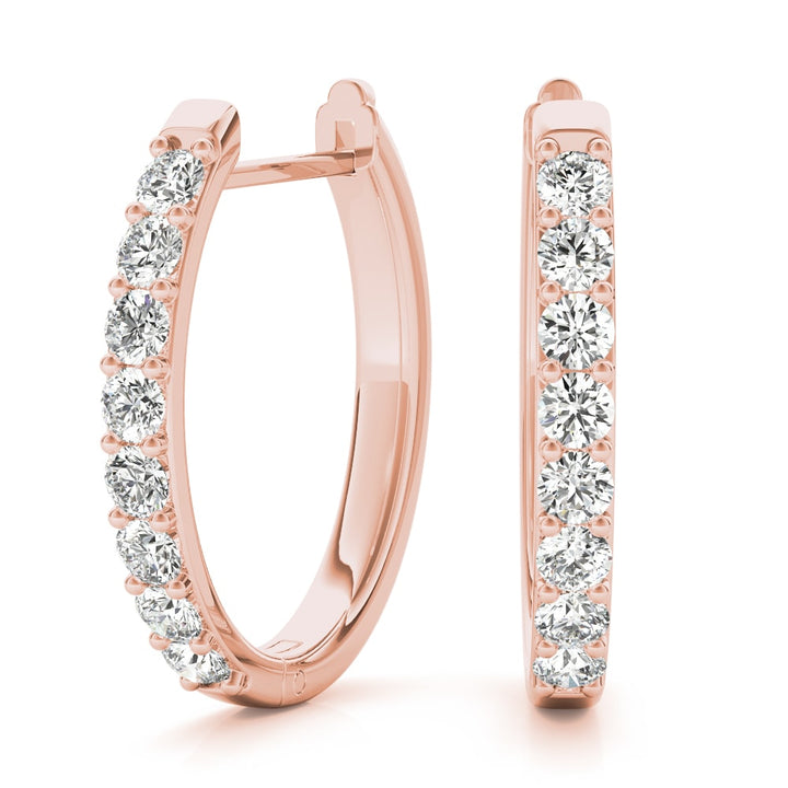 14K Rose Gold 1/10 ct tw Fashion Diamond Earring