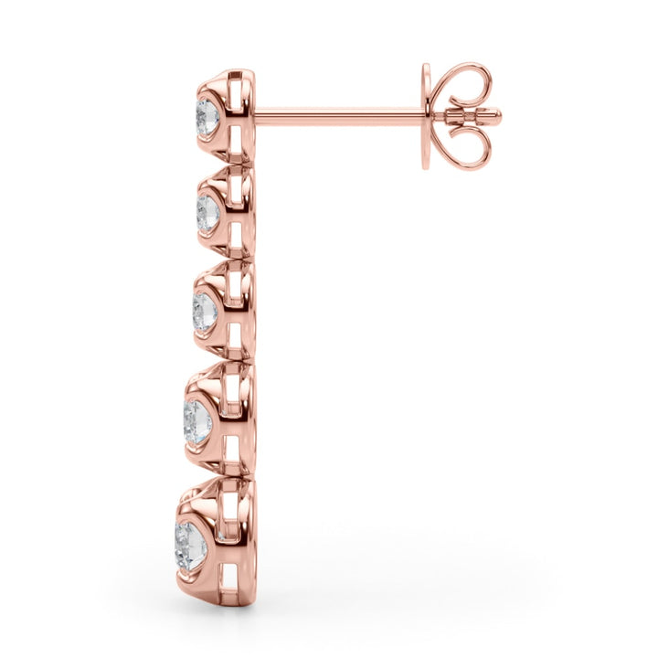 14K Rose Gold 3/8 ct tw New Style Diamond Earring