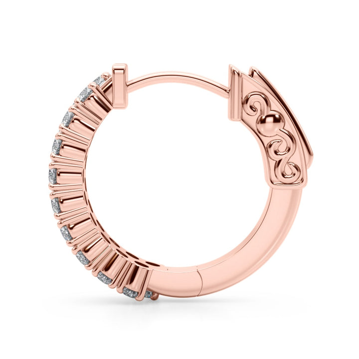 14K Rose Gold 3/8 ct tw New Style Diamond Earring