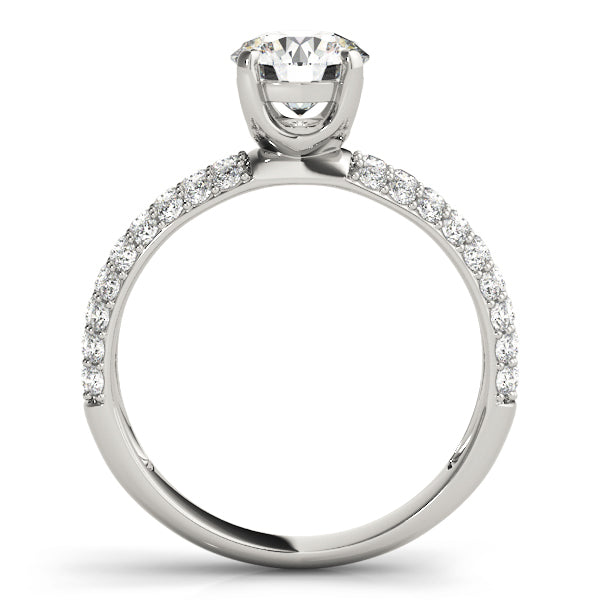 Platinum Pave Diamond Engagement Ring 1.625 ctw