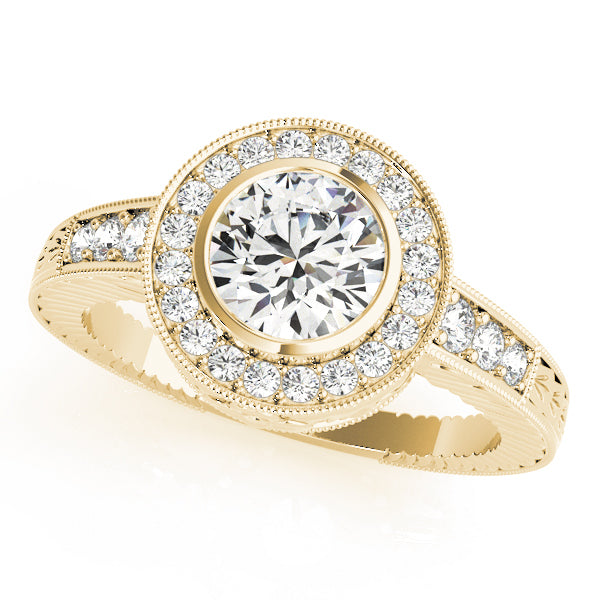 18K Yellow Gold 1.33ctw Round Diamond Engagement Ring