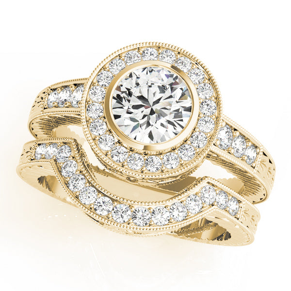 18K Yellow Gold 1.33ctw Round Diamond Engagement Ring