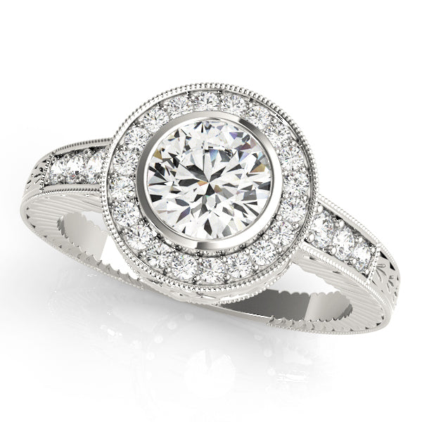 18K White Gold 1.33ctw Round Diamond Engagement Ring