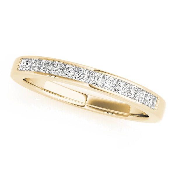 18K Yellow Gold 1/5 ct tw Fancy Shape Diamond Wedding Ring