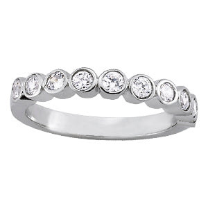 14K White Gold Diamond Wedding Ring