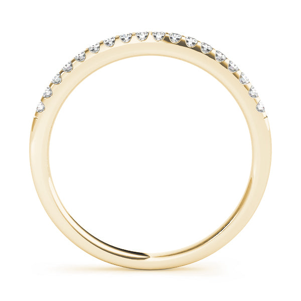 14K Yellow Gold 0.18ctw Diamond Wedding Band