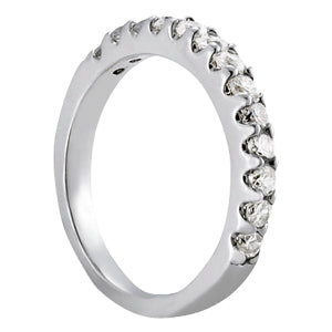 14K White Gold 0.18 CTW Diamond Wedding Band