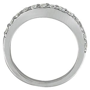 18K White Gold 1/2 ct Diamond Wedding Band