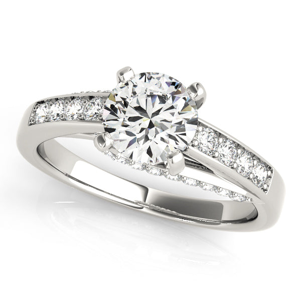 18K White Gold 1.33ctw Round Diamond Ring