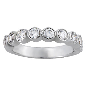 Platinum 0.27 ctw Round Diamond Wedding Ring