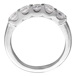 Platinum White 1/2 CT Diamond Wedding Ring