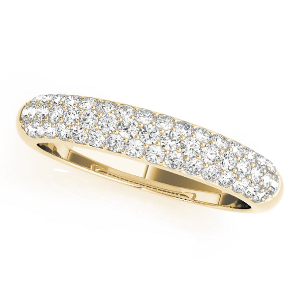 14K Yellow Gold Pave Diamond Wedding Ring