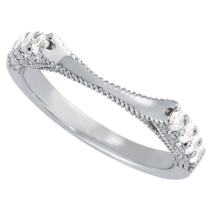 18K White Gold Round Diamond Wedding Ring