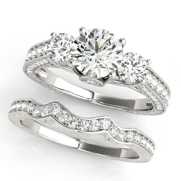 18K White Gold 1.32 ctw Round Diamond Engagement Ring