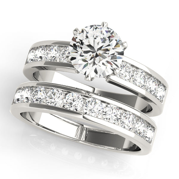 14K White Gold 1.5 ctw Single Row Diamond Ring