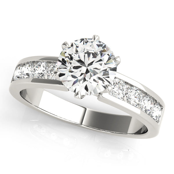 Platinum 1.5 CT Round Diamond Engagement Ring