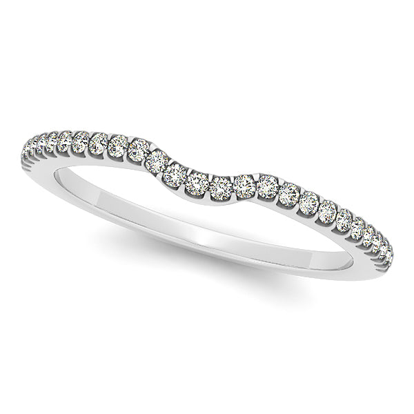 14K White Gold Diamond Wedding Ring