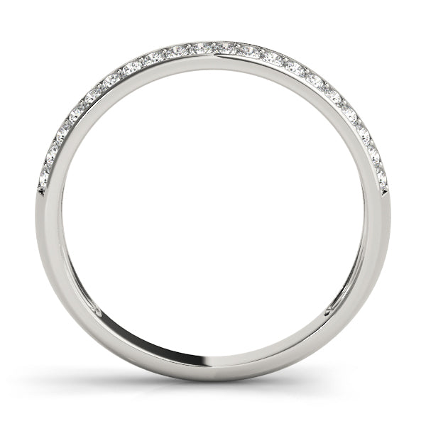 18K White Gold Pave Diamond Wedding Ring
