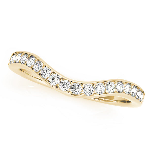 18K Yellow Gold 0.19ctw Diamond Wedding Band