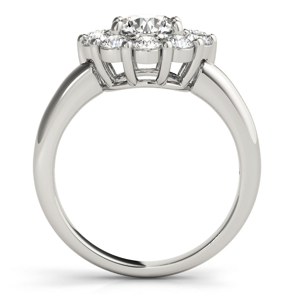 Round Diamond Halo Engagement Ring