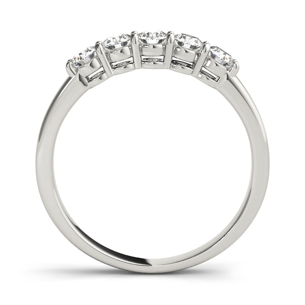 18K White Gold 5-Stone Diamond Wedding Ring