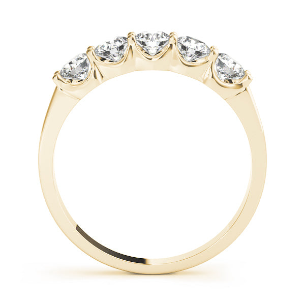 18K Yellow Gold 1/2 ct Diamond Multi-Stone Wedding Band