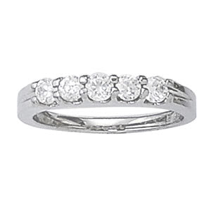 14K White Gold 1/2 ct Diamond Wedding Band