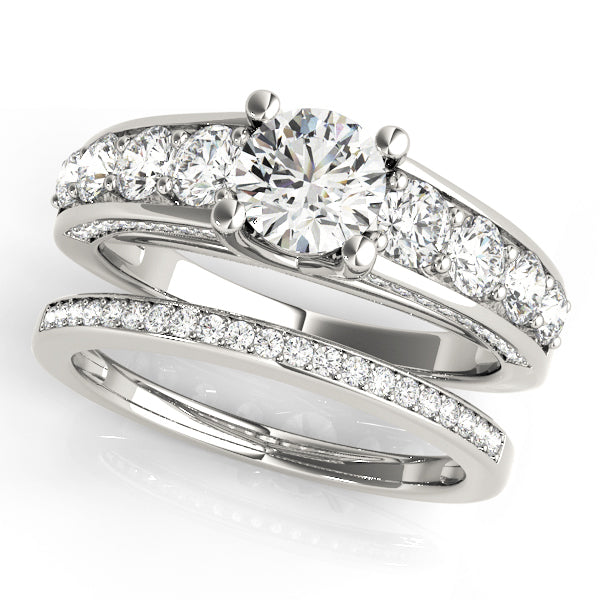 18K White Gold 2.3 ct Diamond Trellis Engagement Ring